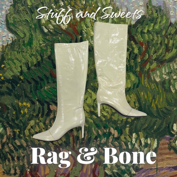 Rag Bone Beha Knee High Off White Boot